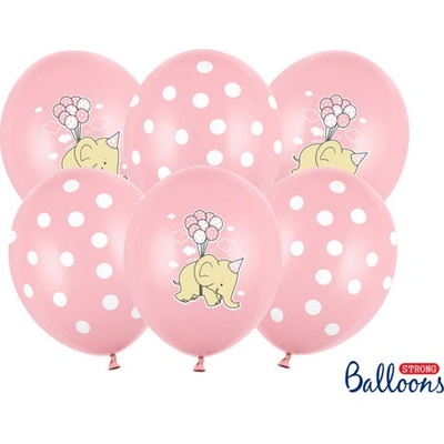 Party Deco Latexové balonky Sloník světle růžové 30 cm