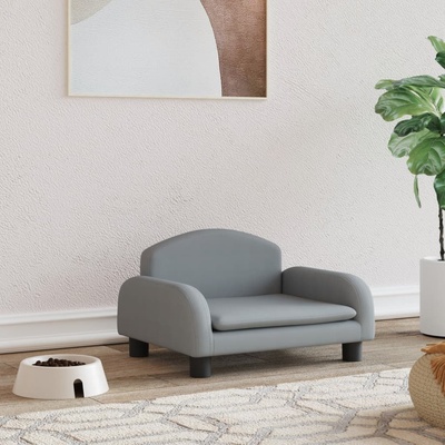 vidaXL Кучешко легло светлосиво 50x40x30 см текстил (171971)