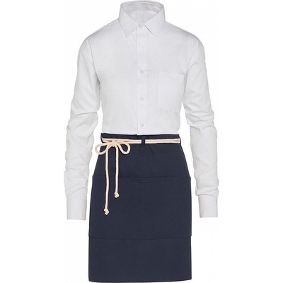 SG Accessories Bistro Ex JASSZ Bistro Krátká keprová zástěra Corsica se šňůrkou a kapsou modrá námořní