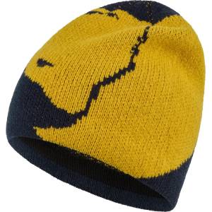 Fjällräven Зимна шапка (beanie) Fjällräven Bergtagen Jacquard Beanie - Dark Navy / Mustard Yellow - размер One Size (904-6763-0311)
