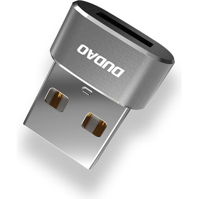 Dudao Адаптер от USB-A мъжко към USB-C женско за мобилни устройства с USB-C порт - Dudao USB-A to USB-C Adapter (тъмносив) (THP1879)