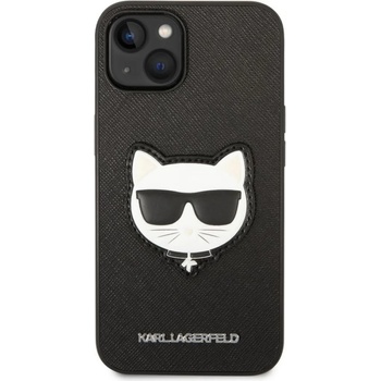 KARL LAGERFELD Гръб Karl Lagerfeld PU Saffiano Choupette Head Case за iPhone 14 Plus - Черен