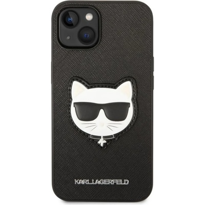 KARL LAGERFELD Гръб Karl Lagerfeld PU Saffiano Choupette Head Case за iPhone 14 Plus - Черен