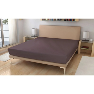 Polášek Jersey prostěradlo fialovo hnědá Bavlna 150g/m2 90x200 PP-02V65
