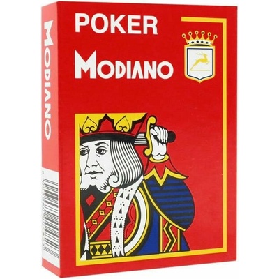 Modiano 4199 100% plastové karty 4 rohy Červené