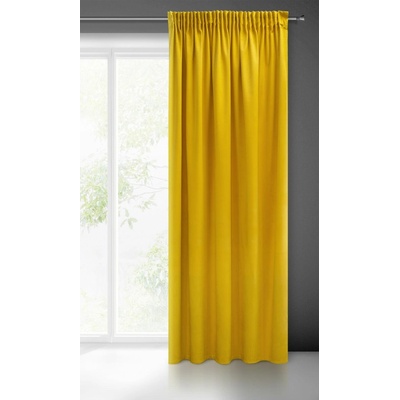 Pierre Cardin ZATEMŇOVACÍ ZÁVĚS NA PÁSCE PIERRE CARDIN SIBEL 140X270 CM HOŘČICOVÁ