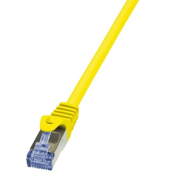 LogiLink Кабел S/FTP LOGILINK Cat6a, LSZH, Мед, 7.5 м, Жълт, AWG26, Двойно екраниран CQ3087S (CQ3087S) (CQ3087S)