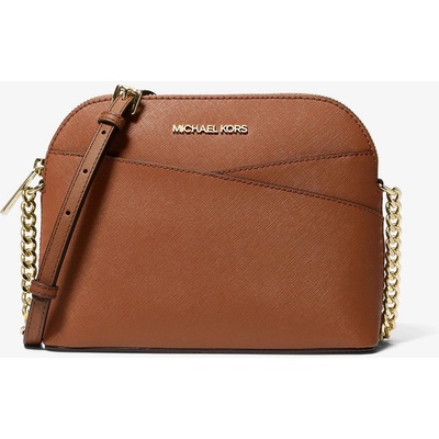 Michael Kors dámská hnědá kožená kabelka crossbody Jet Set Medium Dome