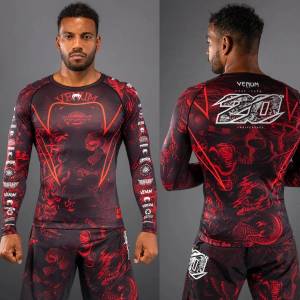 Venum | Официален Вносител за България Рашгард Venum 20th Anniversary Long Sleeve Rashguard - Black/Red - XL