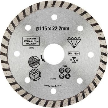 Stanley Diamantový kotouč segmentový 115 x 22,2 mm STA38202