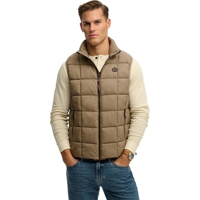 SUPERDRY Потник Superdry Box Quilt Fuji Lite vest - Beige (Covert Green)