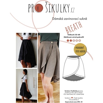 Dámská zavinovací sukně BREATH | 32-60 - Česky – Zboží Dáma