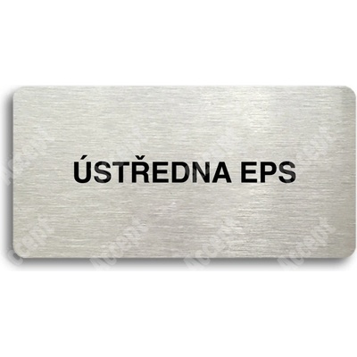 ACCEPT Piktogram ÚSTŘEDNA EPS - stříbrná tabulka - černý tisk bez rámečku