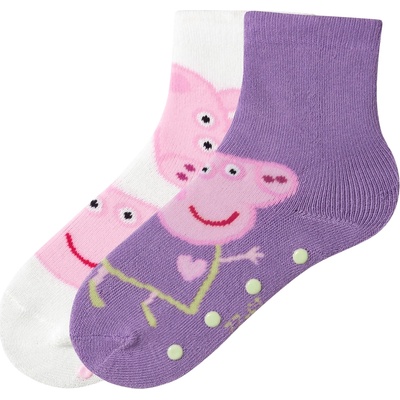 Dívčí termo ponožky 2 páry lila fialová / bílá – Zbozi.Blesk.cz