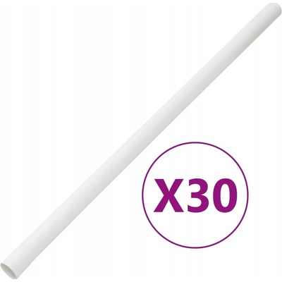 Bílá PVC krytka na kabely, průměr 30 mm, délka 1 m