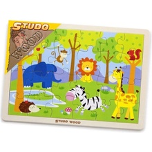 Studo Wood Puzzle safari 24 ks