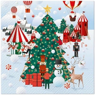 PAW SDL237700 Christmas Atmosphere servítky 33x33cm 3V vianočné 20ks