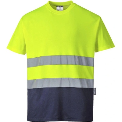 Portwest tričko S173 krátký rukáv reflexní Žlutá/navy 2XL – Zboží Dáma