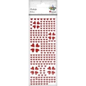 TITANUM Foil stickers hearts red 229pcs