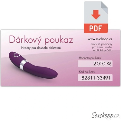 Dárkový e-poukaz v hodnotě 2000 Kč