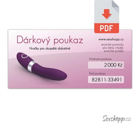 Dárkový e-poukaz v hodnotě 2000 Kč