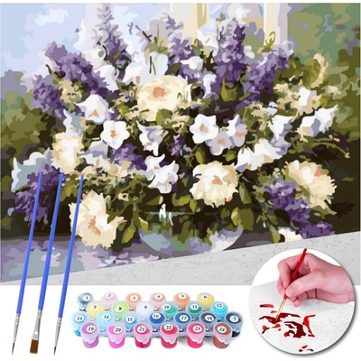 FunPlay 5594 Malování dle čísel na rámu květiny 40 x 50 cm 3 x štětec barvy – Hledejceny.cz