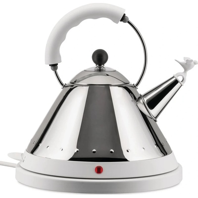 Alessi Електрически кана MG32 1, 5 л, сребърен / бял, неръждаема стомана, Alessi (ALMG32W)