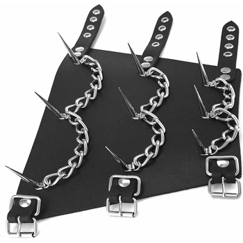 Image 1 of Leather & steel fashion гривна Big Sharp Spike - LSF1 114