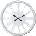 NeXtime Стенен часовник Quebec бял (7346WI)