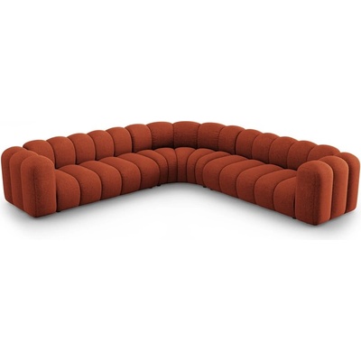 Micadoni Шенилов модулен ъглов диван в тухлен цвят Lupine - Micadoni (MIC_COR_140_F1_LUPINE3)