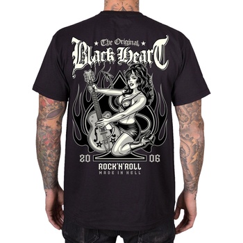 Black heart мъжка рокерска тениска BLACK HEART - REBECA - Black - 27646