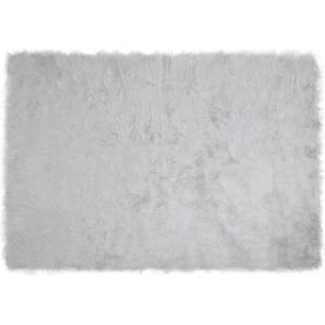 vidaXL Изкуствена овча килим TAFALLA Сиво 120 x 170 cm Полиестер (42021526)
