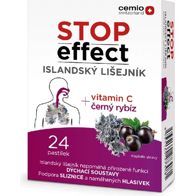 Cemio STOP Effect pastilky ISLANDSKÝ LIŠAJNÍK 24 pastiliek