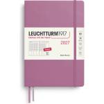 Leuchtturm1917 Weekly Planner 2027 Medium (A5) - English, Dusty Rose, 210 x 145 mm, January-December (12 months), weekly overview with hourly grid 7: 00-22: 00 per column, hardcover, 80 g/m2 paper - 400313 (400313)