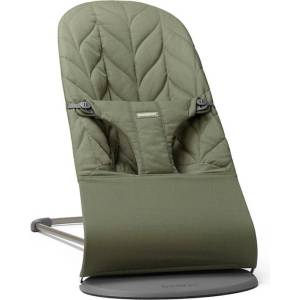 BabyBjörn Бебешки шезлонг BabyBjorn - Bliss, Woven Petal Quilt, Dark Green (1814-006140) - baby