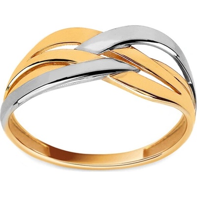 iZlato Forever Zlatý dvoubarevný proplétaný prsten June IZ24534
