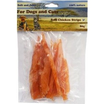 For Dogs and Cats Kuřecí proužky měkké 80 g