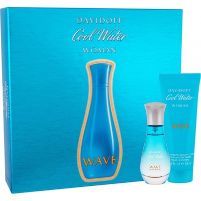 Davidoff Cool Water Wave EDT 30 ml + telové mlieko 75 ml pre ženy darčeková sada