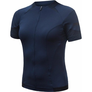 Sensor Coolmax Race dámský celozip kr.rukáv deep blue