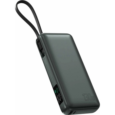 4smarts Външна батерия с USB-A и USB-C портове и вграден USB-C кабел - 4smarts Power Bank Enterprise 20000 mAh 130W (тъмносив) (541134)
