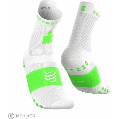 COMPRESSPORT Pro Racing Socks v4.0 Run High Ironman 2026 neon green white