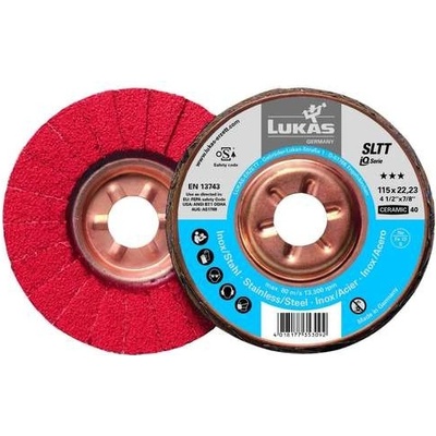 LUKAS-ERZETT Lukas IQ SLTT 125 mm CER Lamelový brusný kotouč. Keramický, INOX. P40