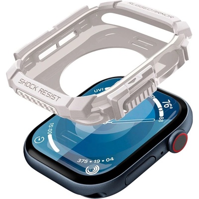 Spigen Удароустойчив кейс за Apple Watch 10 (46mm) от Spigen Rugged Armor - Dune Beige (8809971234443)