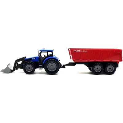 Alltoys Traktor farmársky modrý s prívesom