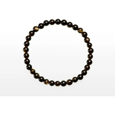 SVĚT KAMENŮ s.r.o. Obsidián zlatý náramek pánský 6 mm 00138994