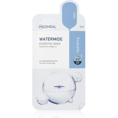 MEDIHEAL Essential Mask Watermide хидратираща платнена маска за озаряване на лицето 24ml