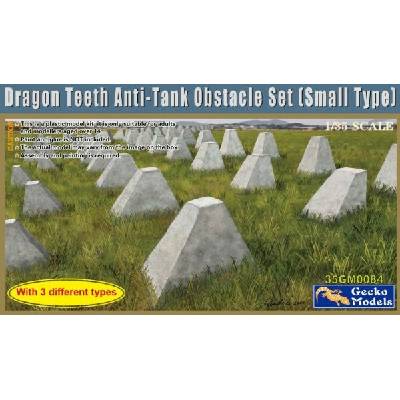 Dragon Gecko Models Teeth Anti-Tank Obstacle Set Small Type Gecko 1:35
