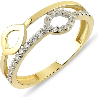 Lillian Vassago Zlatý prsten se zirkony LLV06 GR071