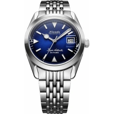 Nivada Grenchen Super Antarctic Blue Date Beads of Rice