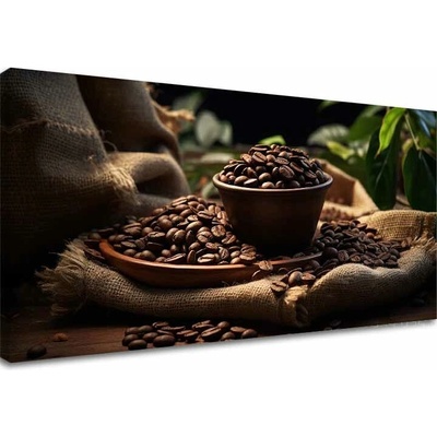 Kávové obrazy do kuchyne Ranná Arabica - 40x80 cm